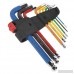 Sealey Ak7190Ball-end de clés mâles 9pièces à code couleur longue métrique B01M9IKMPI